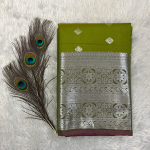 Kanchi Semi Silk Saree - Light Green