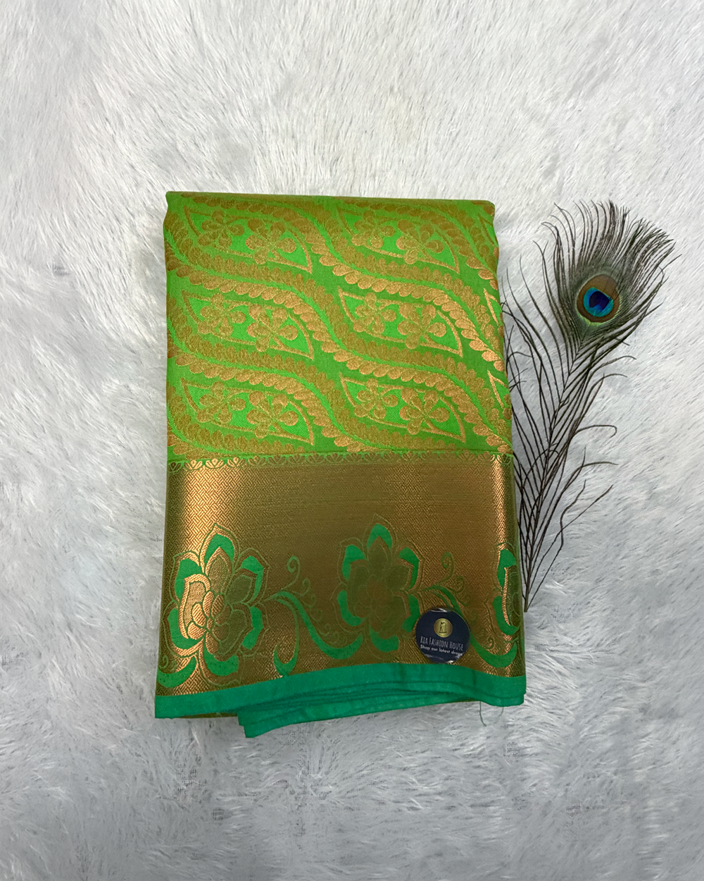 Kanchi Semi Silk Saree – Green