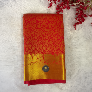 Kanchi Semi Silk Saree - Red Chilli