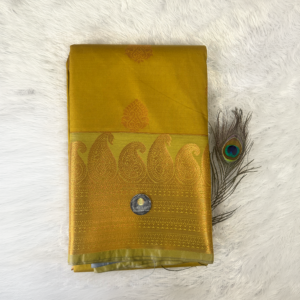 Kanchi Semi Silk Saree - Mehndi Green