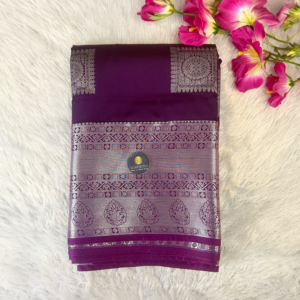 Kanchi Semi Silk Saree -Dark Purple