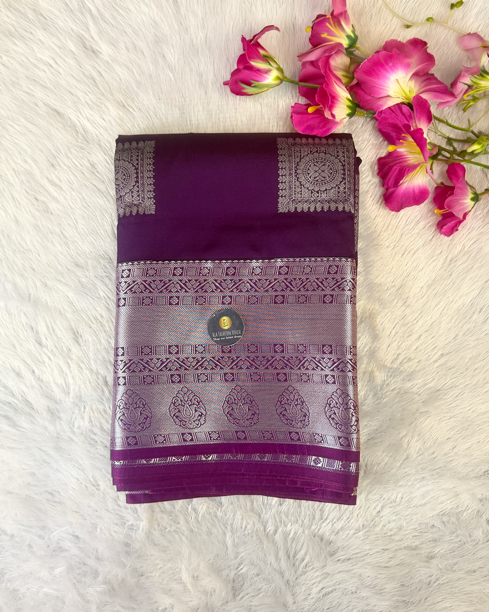 Kanchi Semi Silk Saree -Dark Purple