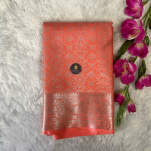 Kanchi Semi Silk Saree - Light Orange