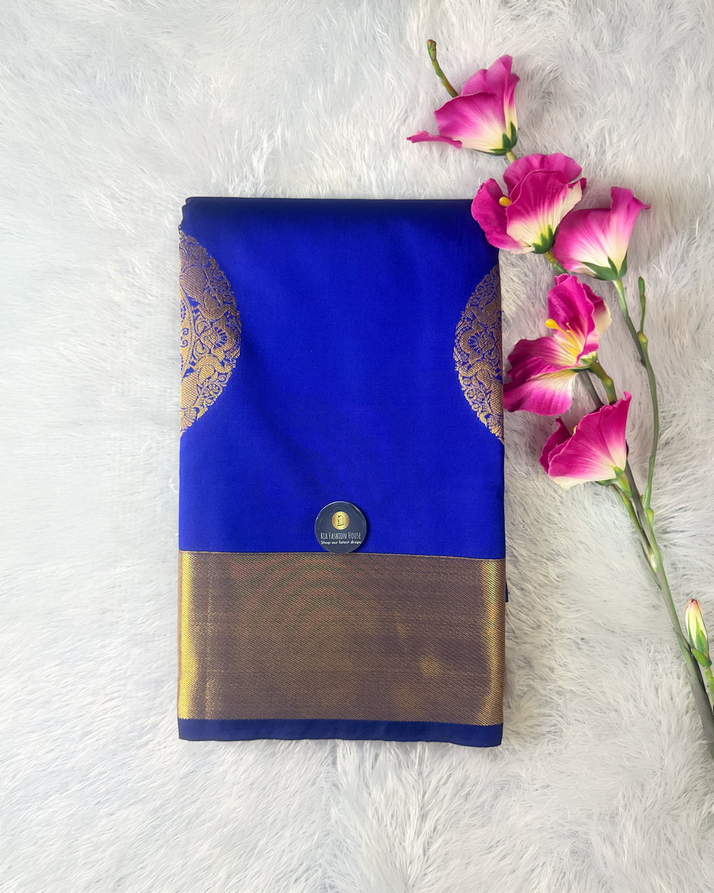 Kanchi Semi Silk Saree – Dark Blue