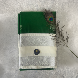 Dharmavaram Style  - Green and White