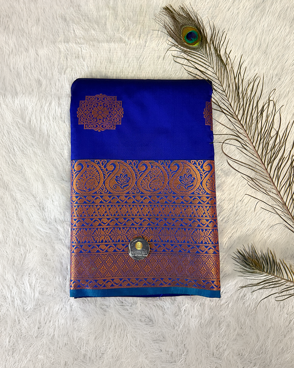 Kanchi Semi Silk Saree – Dark Blue