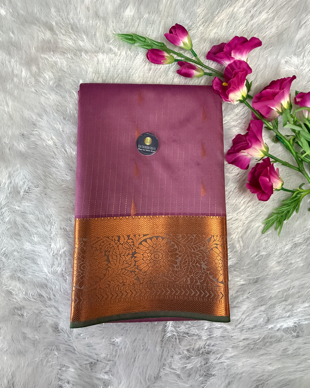 Kanchi Semi Silk Saree – Pink