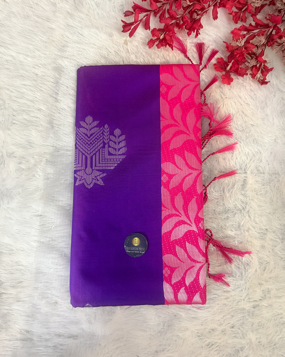 Kanchipuram Soft Silk Saree – Dark Purple