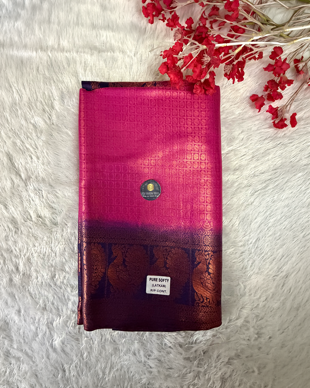 Soft Silk Saree –  Pink