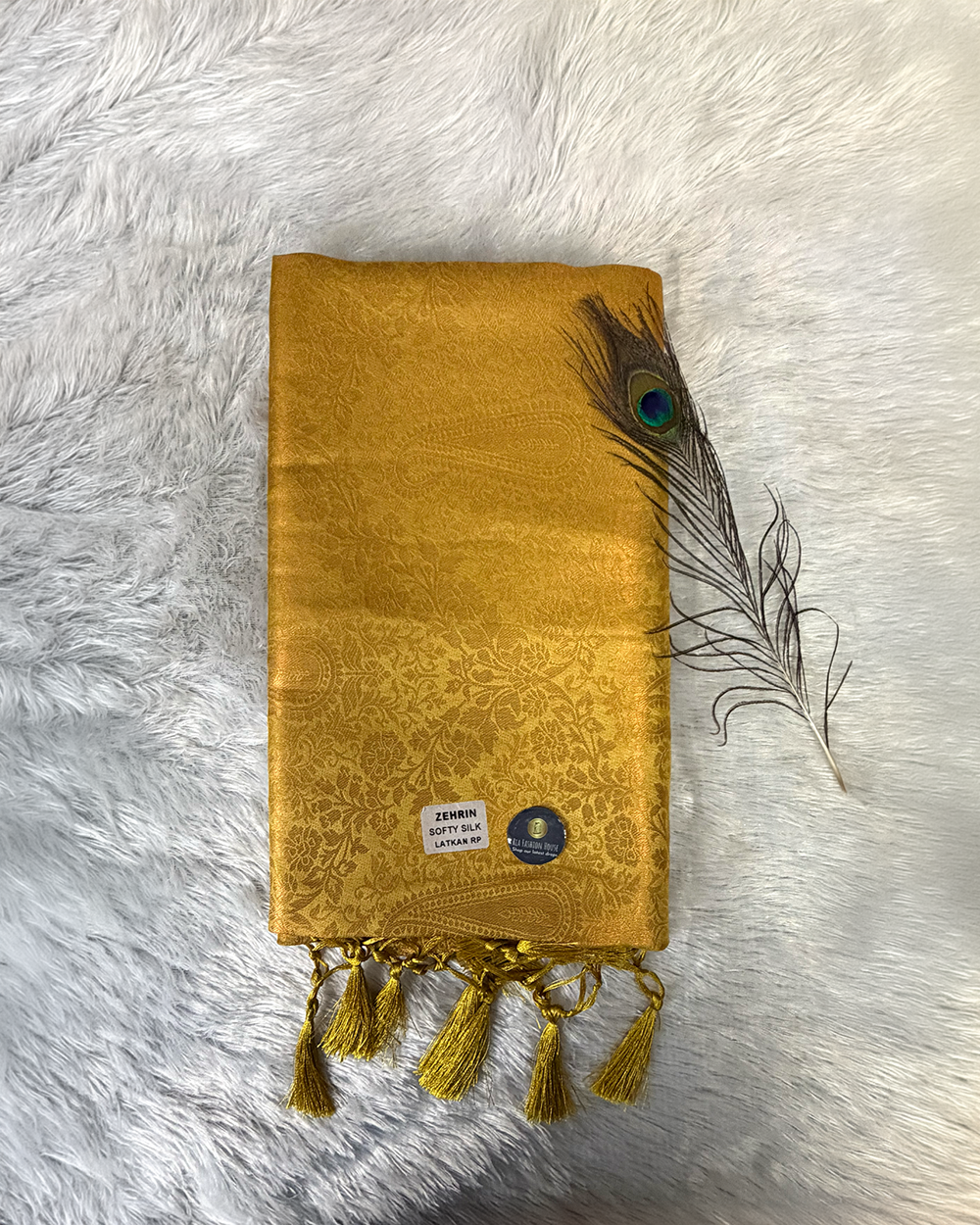 Soft Silk Saree –  Gold