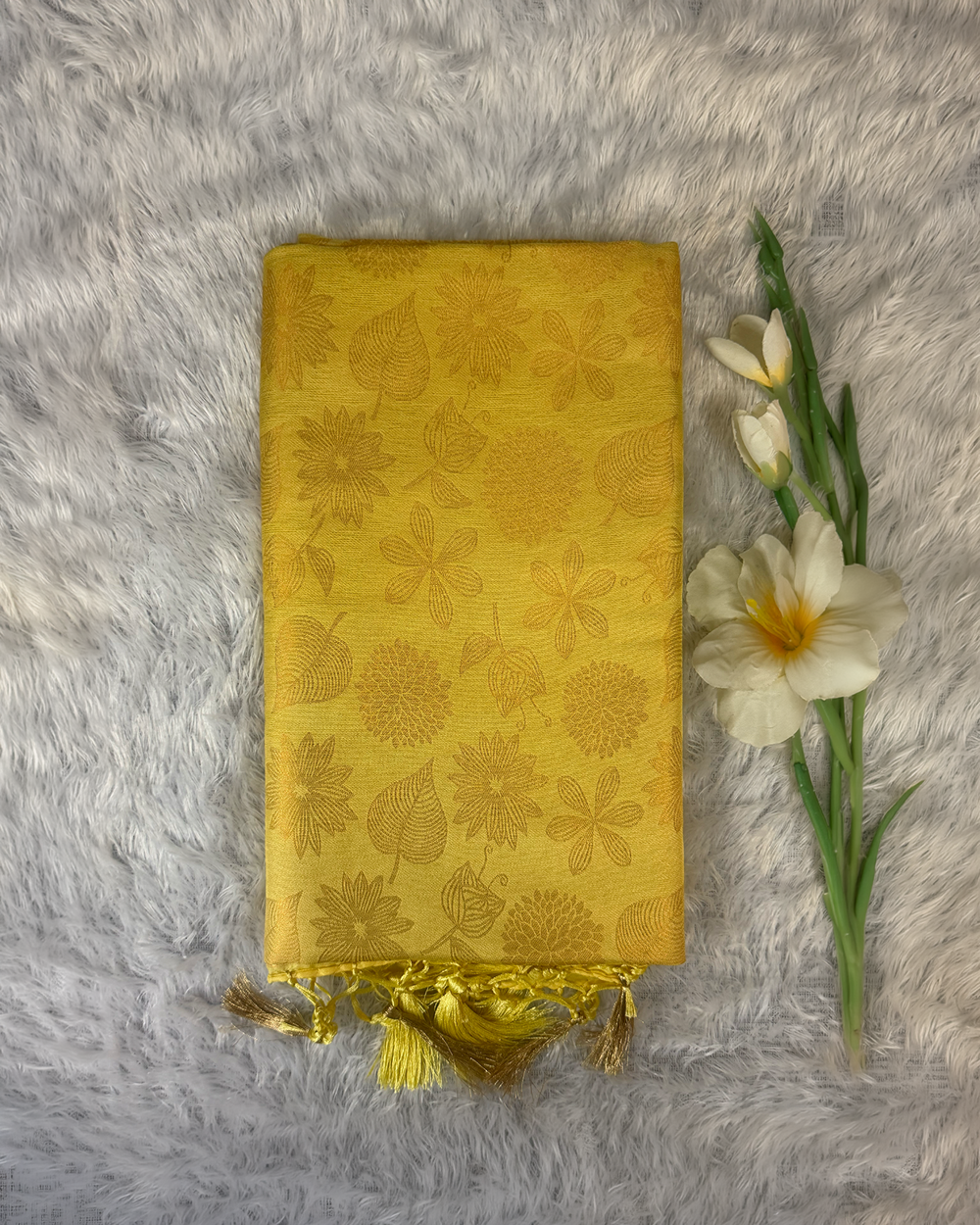 Soft Silk Saree –  Yellow