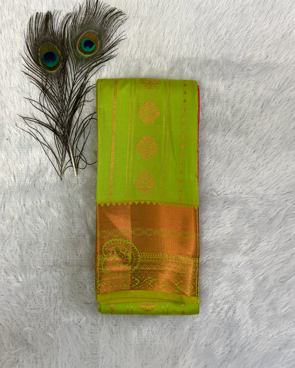 Soft Silk Saree - Light Green